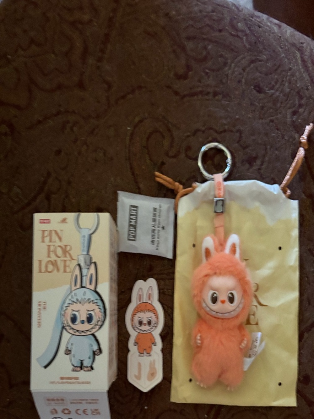 AUTHENTIC, BRAND NEW Labubu from the Pin For Love Series A-?, Letter "J"